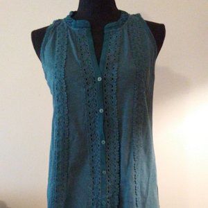 Anthropologie: Meadow Rue button front, mixed-medi